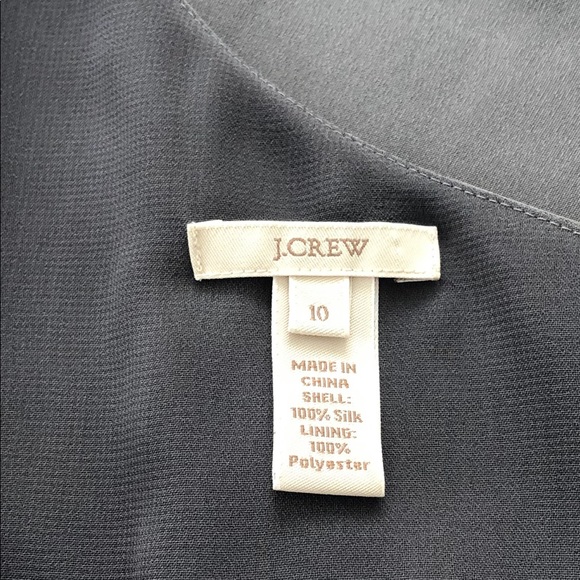 J.Crew silk one shoulder gray dress 10 - Picture 7 of 8